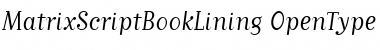 Download MatrixScriptBookLining Regular Font