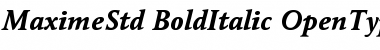 Download Maxime Std Bold Italic Font