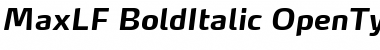 Download MaxLF-BoldItalic Regular Font
