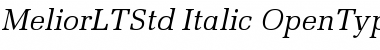 Download Melior LT Std Italic Font