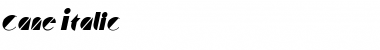 Download Cane Italic Font Title Preview
