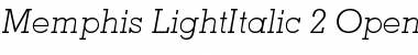 Download Memphis Light Italic Font