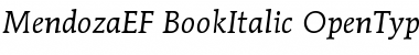 Download MendozaEF BookItalic Font