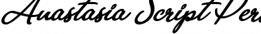 Download Anastasia Script Personal Use Regular Font Title Preview