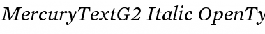 Download Mercury Text G2 Italic Font Title Preview