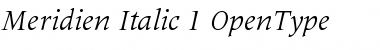 Download Meridien Italic Font Title Preview