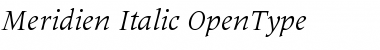 Download Meridien Italic Font Title Preview