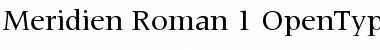Download Meridien Roman Font Title Preview