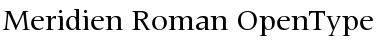 Download Meridien Roman Font Title Preview