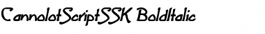 Download CannolotScriptSSK BoldItalic Font Title Preview