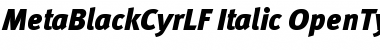 Download MetaBlackCyrLF-Italic Regular Font