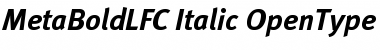 Download MetaBoldLFC Italic Font