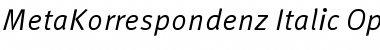 Download MetaKorrespondenz Italic Font Title Preview