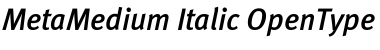 Download Meta Medium Italic Font