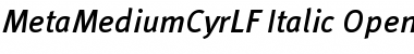 Download MetaMediumCyrLF-Italic Regular Font