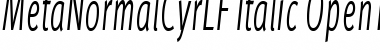 Download MetaNormalCyrLF-Italic Regular Font