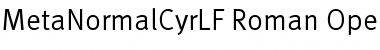 Download MetaNormalCyrLF-Roman Regular Font