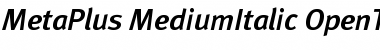 Download MetaPlus MediumItalic Font