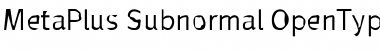 Download MetaPlus Subnormal Font Title Preview