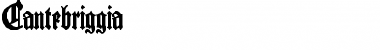 Download Cantebriggia Regular Font Title Preview
