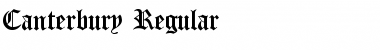 Download Canterbury Regular Font Title Preview
