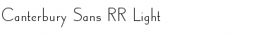 Download Canterbury Sans RR Light Font Title Preview