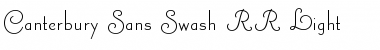 Download Canterbury Sans Swash RR Light Font Title Preview