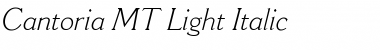 Download Cantoria MT Light Italic Font Title Preview