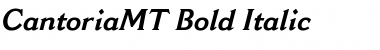 Download CantoriaMT BoldItalic Font Title Preview