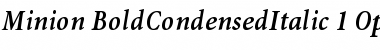 Download Minion Bold Condensed Italic Font