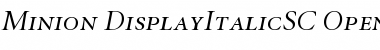 Download Minion Italic Display SC Font