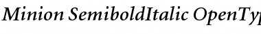Download Minion Semibold Italic Font