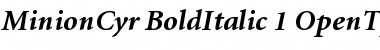 Download Minion Cyrillic Bold Italic Font