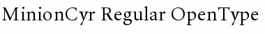 Download Minion Cyrillic Regular Font