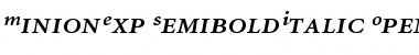Download Minion Semibold Italic Expert Font