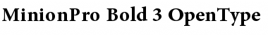 Download Minion Pro Bold Font Title Preview