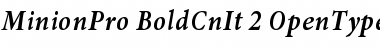 Download Minion Pro Bold Cond Italic Font Title Preview
