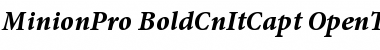 Download Minion Pro Bold Cond Italic Caption Font