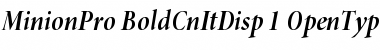 Download Minion Pro Bold Cond Italic Display Font
