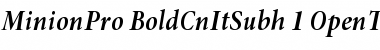 Download Minion Pro Bold Cond Italic Subhead Font