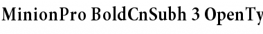 Download Minion Pro Bold Cond Subhead Font