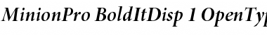 Download Minion Pro Bold Italic Display Font Title Preview