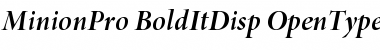 Download Minion Pro Bold Italic Display Font