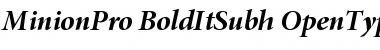 Download Minion Pro Bold Italic Subhead Font Title Preview