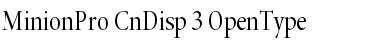 Download Minion Pro Cond Display Font Title Preview