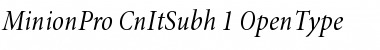 Download Minion Pro Cond Italic Subhead Font