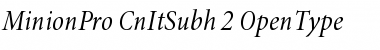 Download Minion Pro Cond Italic Subhead Font Title Preview