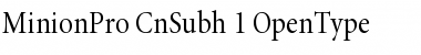 Download Minion Pro Cond Subhead Font