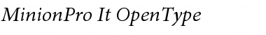 Download Minion Pro Italic Font Title Preview
