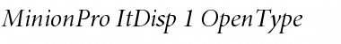Download Minion Pro Italic Display Font Title Preview
